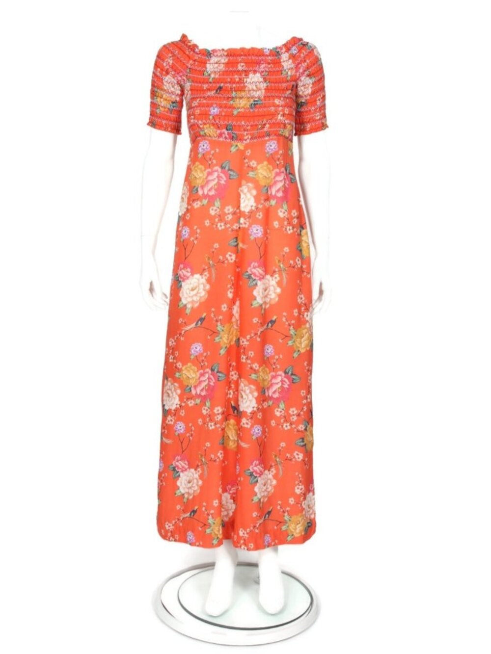 Farm Rio Anthropologie Paraiso Floral Off Shoulder Wide Leg Jumpsuit size S /826